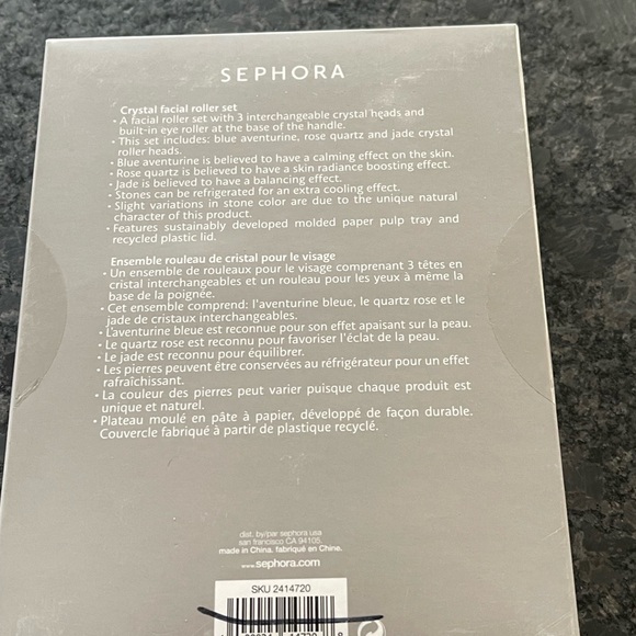 Sephora Crystal Facial Roller Set blue aventurine, rose quartz & jade - Picture 3 of 3